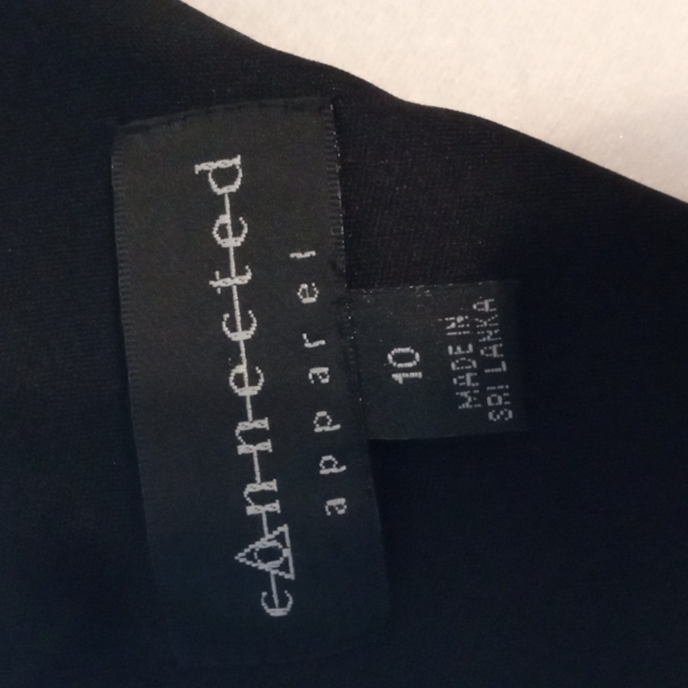 Connected apparel Black Sheath  Beaded Jeweled  Neckline Midi Dress - Picture 9 of 9